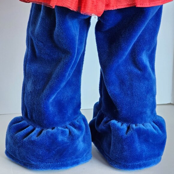 Matilda Jane Caroling Away Doll Clothes Red Tulle Top & Blue Velour Ruffle Pants - Picture 8 of 13